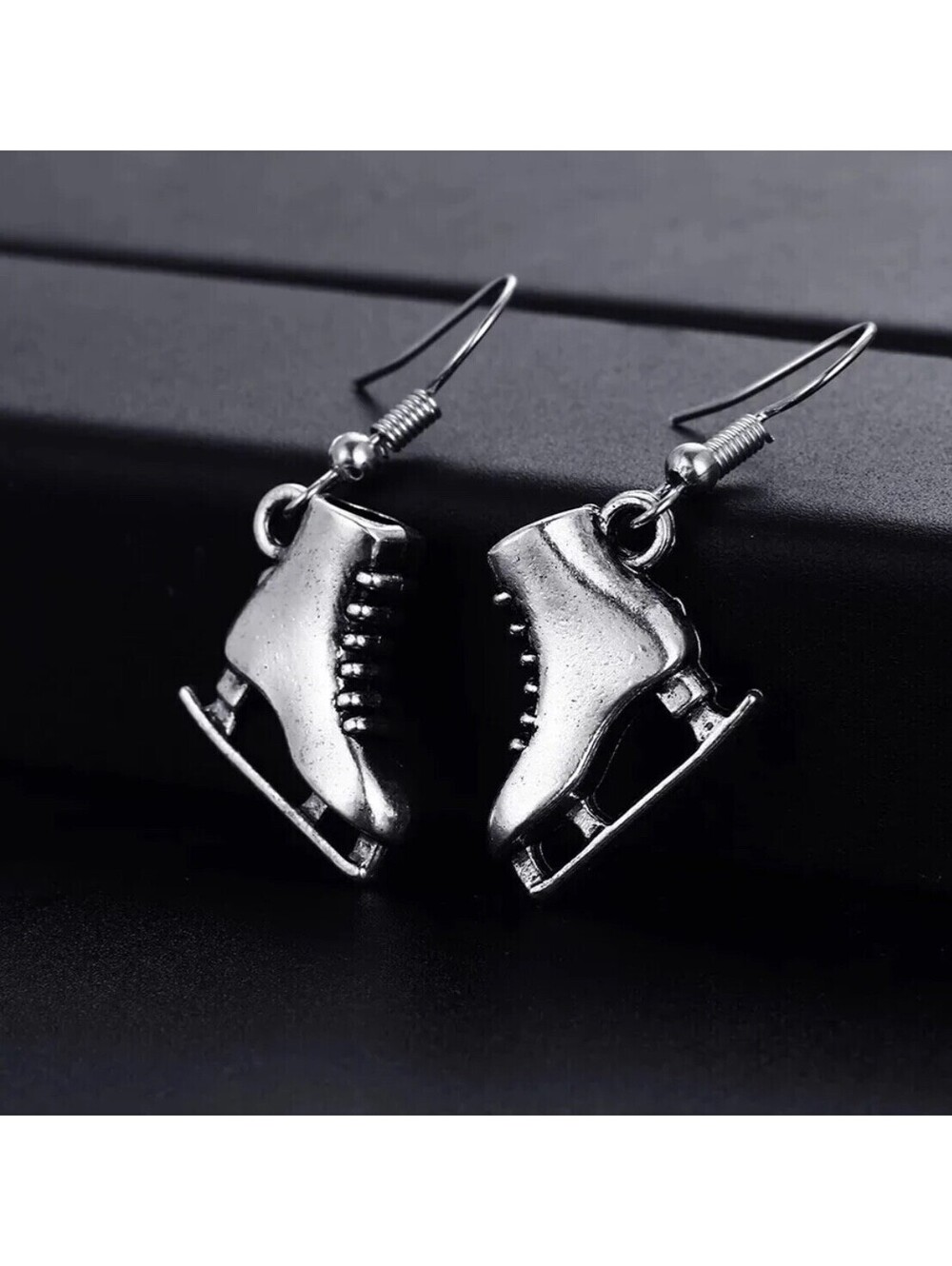 Adorable Ice Skates Christmas Winter Holiday, Festive Earrings